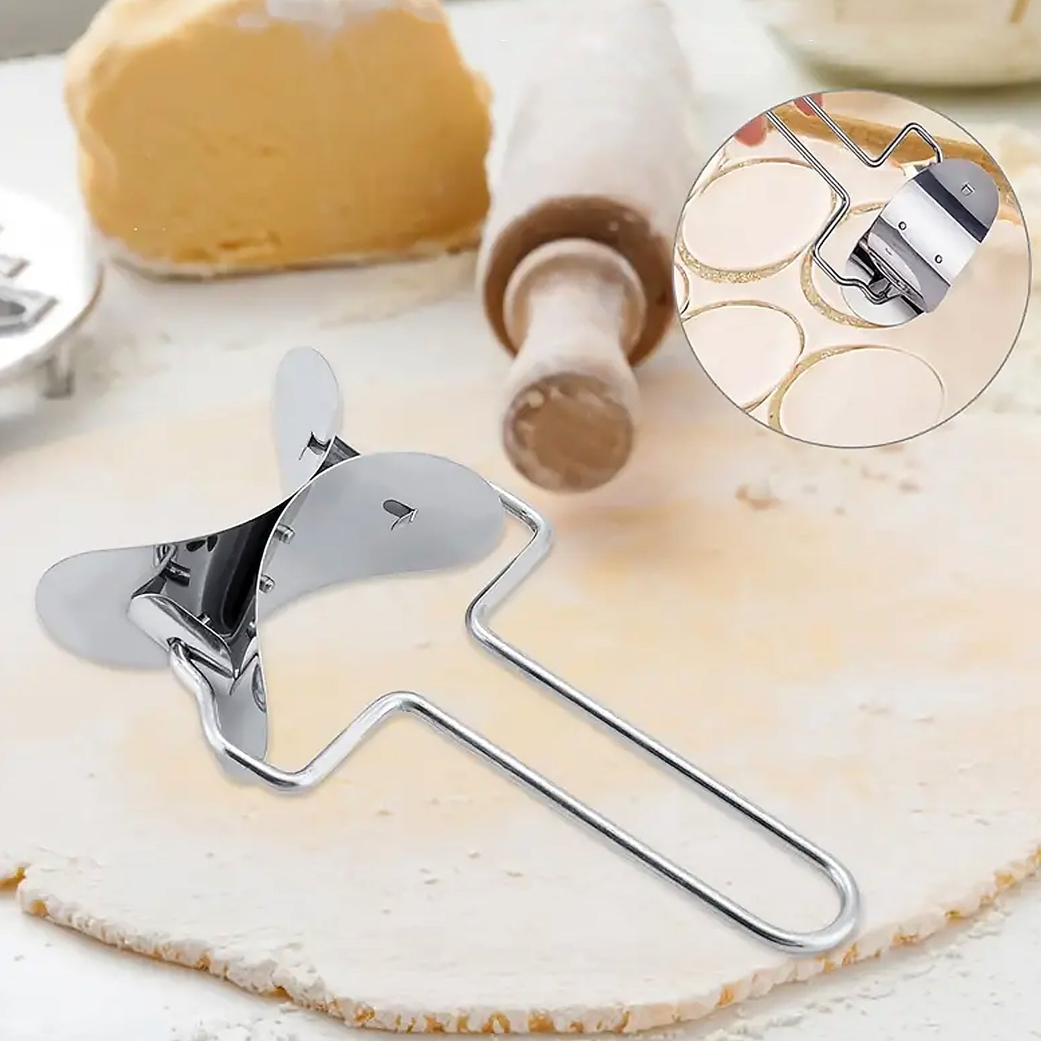 Puri Cutter Stainless Steel Roller Machine for Baking Tools Puri Cutter Stainless Steel Roller Machine for Baking Tools